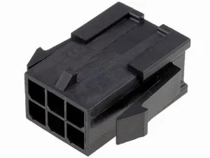 Div 43020-0600 Micro-Fit 3.0 Receptacle Behuizing, 6-Polig (2x3), 3.0mm Raster, Kabelmontage, Zwart,
