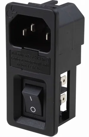 Schurter 4304-6064 C14 Netconnector 10A 250V met Zekeringhouder en Schakelaar