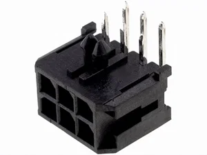 Molex 43045-0600 Micro-Fit 3.0 Haakse Mannelijke Header, 6-pins, THT, 3mm Raster