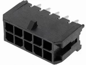 Molex Micro-Fit 3.0 Male Connector, 10-Pins, Recht, THT, 3mm Pitch, 600V, 5A