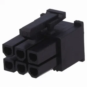Molex Mini-Fit Jr. PCI Express 6-Pins Vrouwelijke Stekker, 4.2mm Raster, Draad-naar-Printplaat