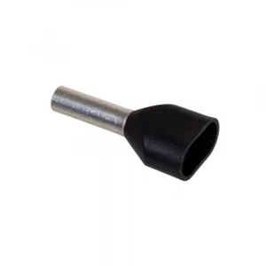 Vogt 470408D Dubbele Geïsoleerde Aderhuls, Zwart, 2x1.5mm², 16mm Lengte
