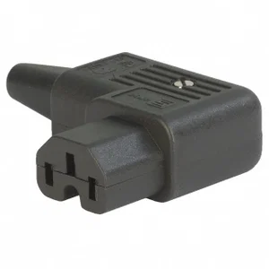 Schurter 4784 C15 AC-snoerconnector, kabelmontage, 3-pins, 10A 250VAC, 90° hoek