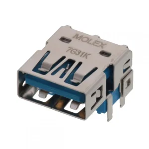 Molex 48391-0003 USB 3.0 Type-A Receptacle, 7-Pins, Through-Hole, 90° Horizontaal
