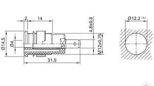 Stäubli Electrical Connectors SLB4-F/N-X Veiligheidsbanaanstekkerbus 4mm, zwart, 1000V 24A