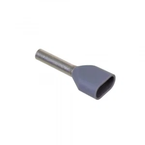 Vogt 490208D Dubbele Geïsoleerde Aderhuls, Grijs, 2x0.75mm², 15mm Lengte