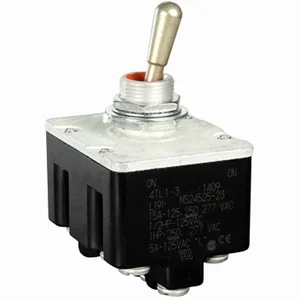 Interrupteur à levier Honeywell 4TL1-3 4PDT 15A
