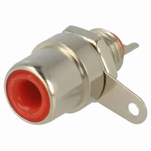 Keystone RCA-bus, Rood, Vernikkeld