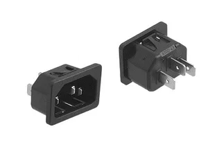 Schurter 6100-4315 C14 AC Voedingsingangsconnector, 3-Polig, Paneelmontage, Snelle Bevestiging, 250V