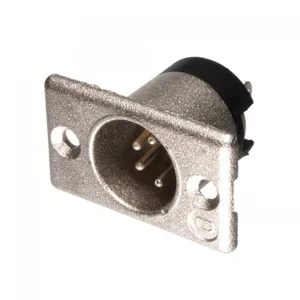 Deltron 703-0400 XLR 4-Pin Paneel Stekker, Soldeerbaar, Schroefbevestiging, -25°C - +70°C