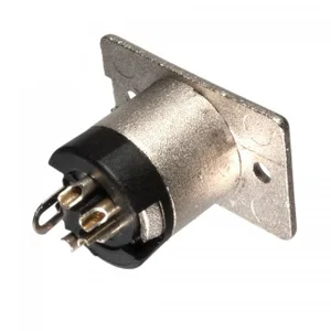 Deltron 703-0500 XLR 5-Pin Paneel Stekker, Soldeerbaar, Schroefbevestiging, -25°C - +70°C