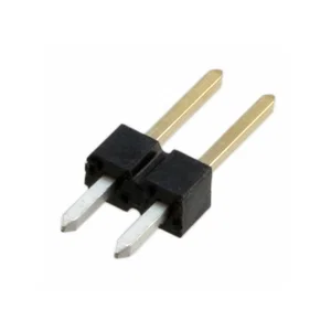FCI 2-pins Rechte Penheader 2.54mm Pitch, Doorsteekmontage, Verguld