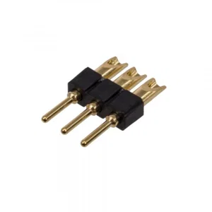Mill-Max 3-pins Soldeerstaart Penheader 2.54mm Pitch, Verguld