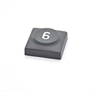 Marquardt 825-006-021 Capuchon de Bouton-Poussoir, 19x19, Inscription 6, Gris Foncé