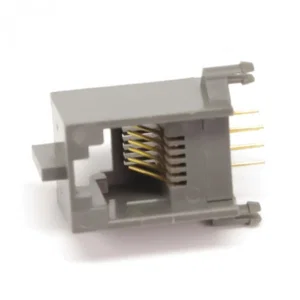 Karson Technology RJ45 6p6c Doorsteekmontage PCB Jack Connector, Zijdelingse Aansluiting, Grijs