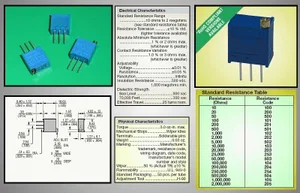Trimmer resistor Welwyn Components 93PR2KLF 2k Ohms