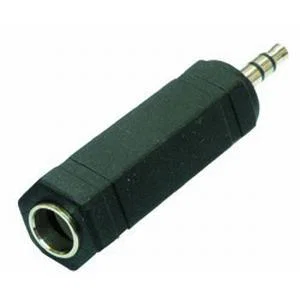 Various A-173 Stereo Jack Adapter | 6.3mm Vrouwelijk naar 3.5mm Mannelijk | 3-Polig Zwart