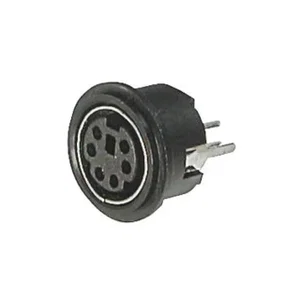 Assmann A-DIO-TOP/06 Mini-DIN 6-Pin Vrouwelijke PCB Connector, Recht