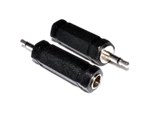 Jack 3.5mm Mannelijk Mono naar Jack 6.35mm Vrouwelijk Mono Adapter