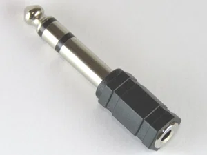 Jack 6.35mm Mannelijk Stereo naar Jack 3.5mm Vrouwelijk Stereo Adapter