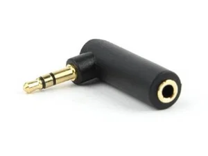 Gembird Jack 3.5mm Stereo Mannelijk naar Jack 3.5mm Stereo Vrouwelijk 90° Hoekadapter