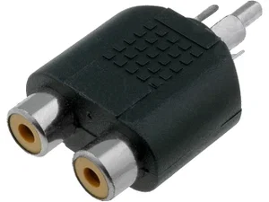 RCA Stekker naar Dubbele RCA Bus Verdeler Adapter
