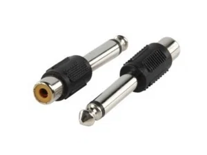 Div AC-021 Jack 6.35mm Mannelijk RCA Vrouwelijk Adapter, 2-Polig