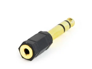 Div Jack 6.35mm Stereo Plug naar Jack 3.5mm Stereo Aansluiting Adapter, Verguld