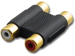 Verlenger Verguld Dubbele RCA Bus naar Dubbele RCA Bus Adapter