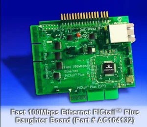 Scheda Microchip Fast 100Mbps Ethernet PICtail Plus AC164132