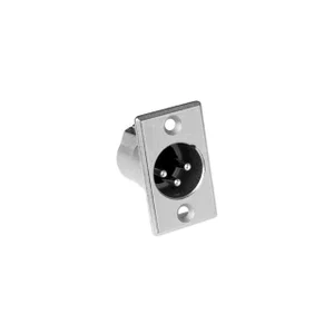 Amphenol AC3MMPNZ XLR 3-Pin Paneel Stekker, Metaalkleur, Soldeerbaar, -25°C - +75°C