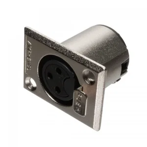 Amphenol AC4FPZ XLR 4-Polige Paneelmontage Bus, Metaalkleurig