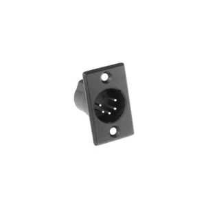 Amphenol AC5MPNZB-AU XLR 5-polige Stekker, Paneelmontage, Zwart, Verguld