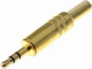 ACD 3.5mm Stereo Jackplug, Zwevend, Metaal, Verguld