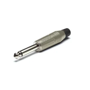 Amphenol ACPM-GN 6.35mm Mono Audio Jackplug, Metaal, Trekontlasting