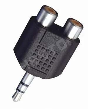 ACX-10 3.5mm Stereo Jackplug naar 2 RCA-aansluitingen Adapter