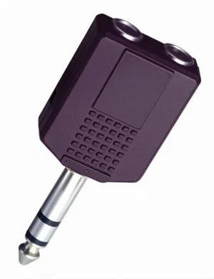 ACX-15 6.3mm Stereo Jackplug naar 2 Jackaansluitingen Splitter