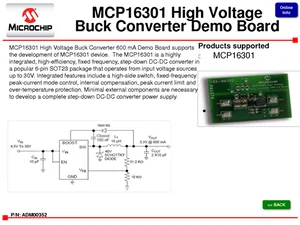 Microchip MCP16301 Scheda Demo D2PAK 600mA