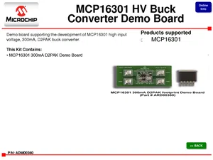 Microchip MCP16301 Scheda Demo D2PAK 300mA