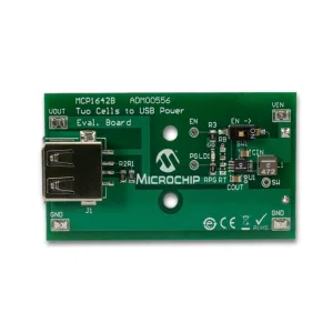 Microchip MCP1642 Scheda di Valutazione da Due Batterie AA a Alimentazione USB