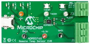 Scheda di Valutazione Temperatura a 4 Canali Microchip MCP9904