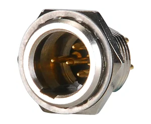 Amphenol AG4MCC Mini XLR 4-polige Stekker, Paneelmontage, Verguld