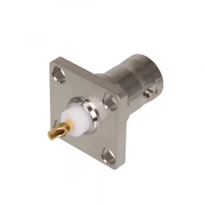 Amphenol AMPHENOL-112290 Conector BNC Fêmea para Cabo, 50 Ohm, 4GHz, Reto, Abas de Solda, 2 Terminai