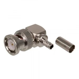 Amphenol BNC Stekker 90°, Zwevende Stekker, 50 Ohm, 4 GHz, RG-55, 142, 223, 400