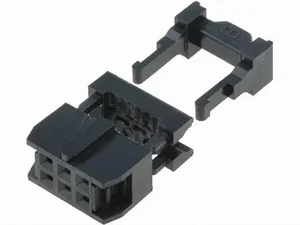 Generic AWP-06 IDC Lintkabel Vrouwelijke Connector, 6 Pins, 2.54mm Raster, Zwart