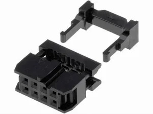 Generic AWP-08 IDC Lintkabel Vrouwelijke Connector, 8 Pins, 2.54mm Raster, Zwart