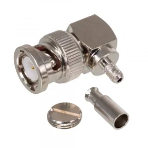 Amphenol B1112E1-ND3G-5-50 BNC Mannelijke Krimpaansluiting 90° 50 Ohm 4 GHz