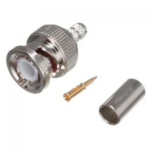 Amphenol BNC Stekker 50 Ohm, Crimp, Zwevende Stekker, RG58, TEFLON Isolatie, 4 GHz