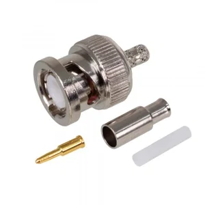 Amphenol BNC Stekker 50 Ohm, Crimp, Zwevende Stekker, RG174, DELRIN Isolatie, 4 GHz