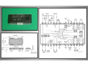 ROHM BA5810FP Amplificateur Audio 4 Canaux HSOP-28 à 28 Broches